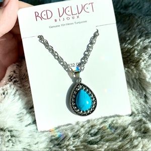 Genuine Turquoise Teardrop Necklace ✨